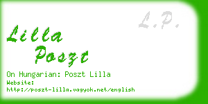 lilla poszt business card